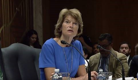 Senator Murkowski during a HELP Hearing